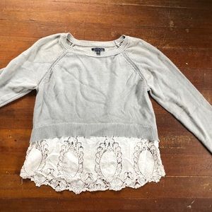 American Eagle Lace Sweater Size L